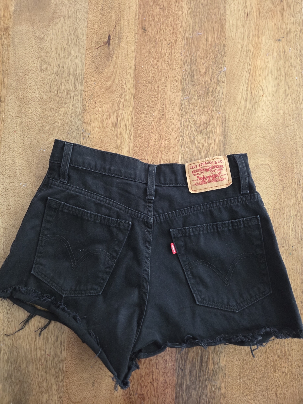 Levi's Black Denim Cutoff Shorts - Classic High-Rise Style